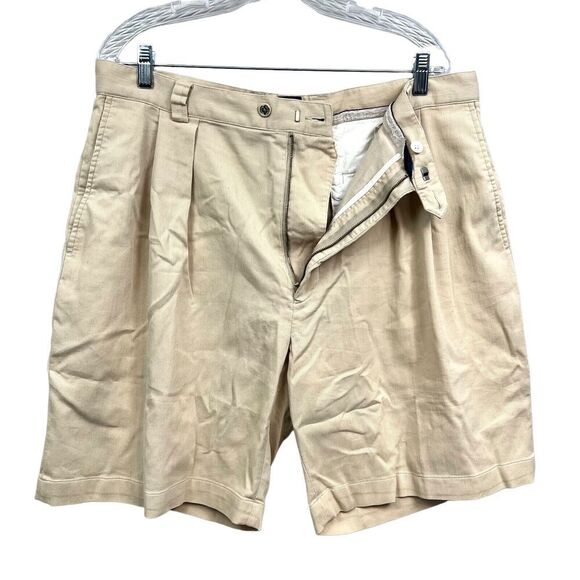 Callaway Golf Apparel by Nordstrom Shorts Pleated Front Pockets Zip Tan Men‎ 38 - Picture 3 of 8